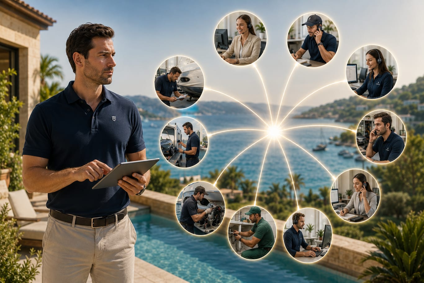 Patchman Mallorca organisiert Anfragen und Dienstleister – persönlicher Service per Tablet