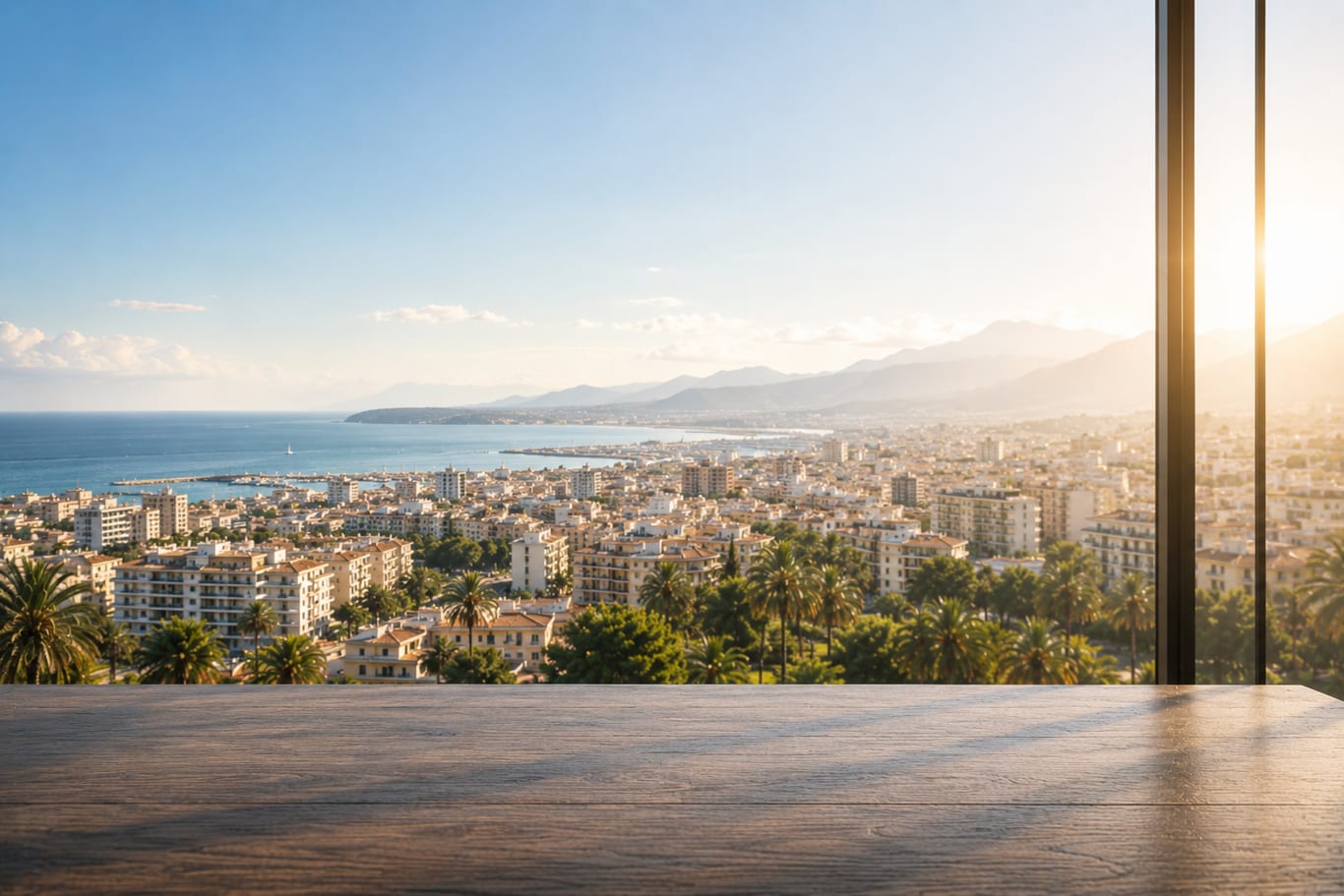 Blick über Mallorca – Stadt, Küste und Meer, wo Patchman Mallorca Service bietet