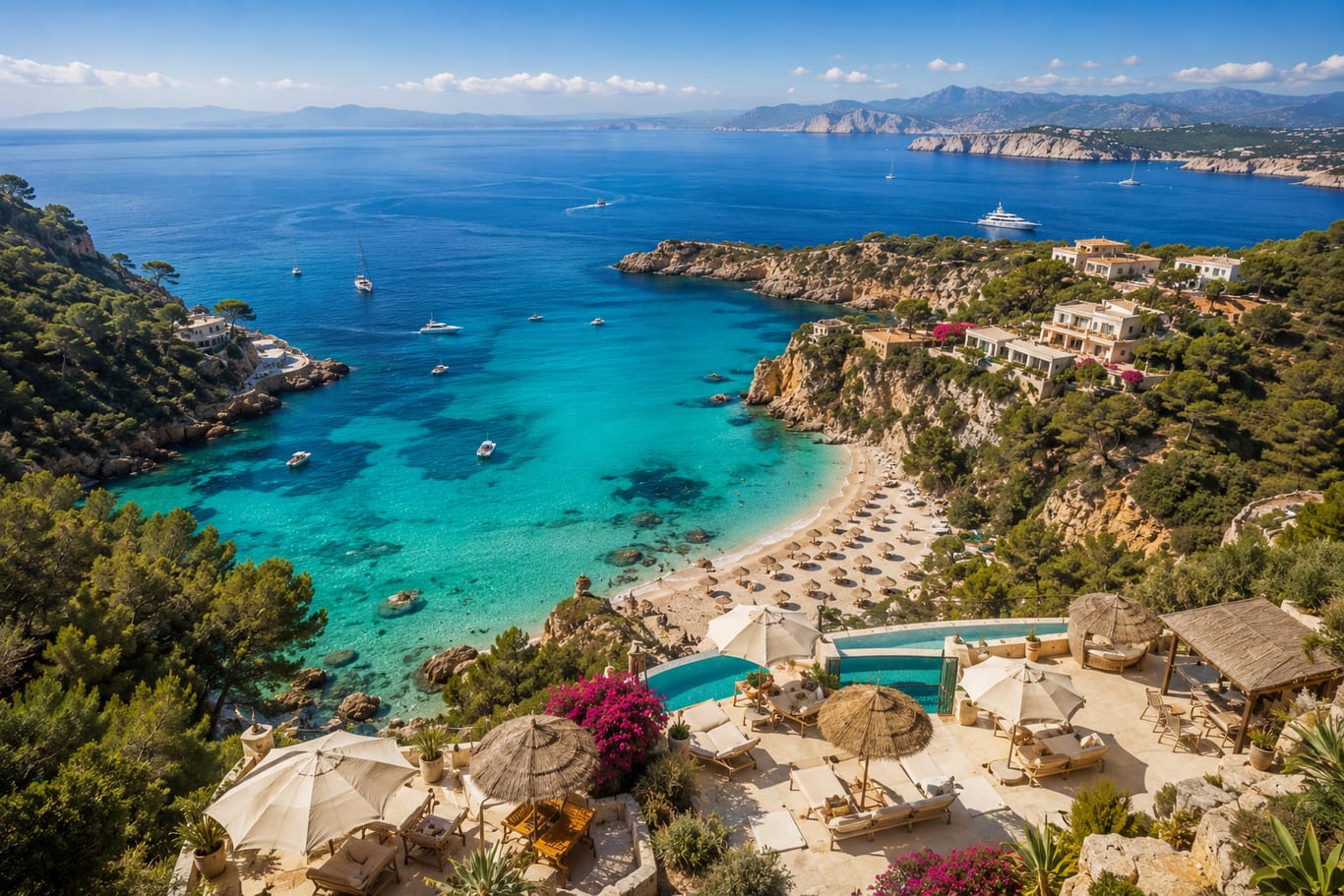 Luftaufnahme der Küste Mallorcas – Einsatzgebiete von Patchman Mallorca